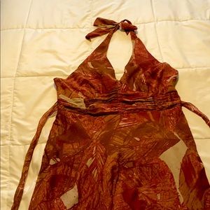 Halter / low back dress with tie in the back